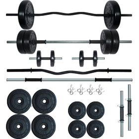 Fitset 38 kg Z Barlı Halter Seti Ve Dambıl Seti Ağırlık Fitness Seti