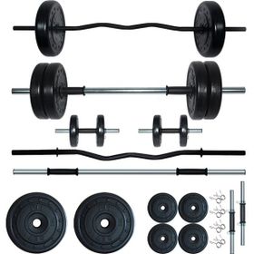 Fitset 38 kg Z Barlı Halter Seti Ve Dambıl Seti Ağırlık Fitness Seti