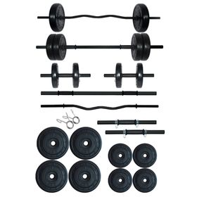 Fitset 38 kg Z Barlı Halter Seti Ve Dambıl Seti Ağırlık Fitness Seti