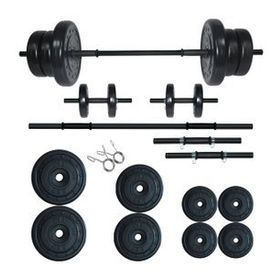 Fitset 45 kg Kombo Halter Seti ve Dambıl Seti Ağırlık Fitness Seti
