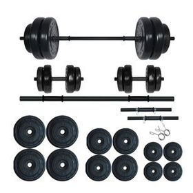 Fitset 75 kg Kombo Halter Seti ve Dambıl Seti Ağırlık Fitness Seti
