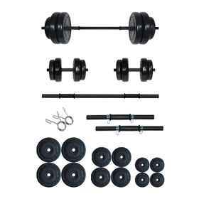 Fitset 75 kg Kombo Halter Seti ve Dambıl Seti Ağırlık Fitness Seti