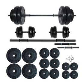 Fitset 85 kg Kombo Halter Seti ve Dambıl Seti Ağırlık Fitness Seti