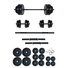 Fitset 85 kg Kombo Halter Seti ve Dambıl Seti Ağırlık Fitness Seti