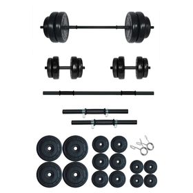 Fitset 85 kg Kombo Halter Seti ve Dambıl Seti Ağırlık Fitness Seti