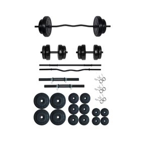 Fitset 88 kg Z Barlı Halter Seti Ve Dambıl Seti Ağırlık Fitness Seti
