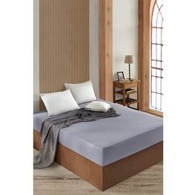 Fitted Gri Tek Kişilik Lastikli Çarşaf