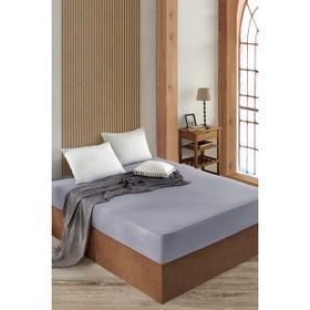 Fitted Gri Tek Kişilik Lastikli Çarşaf