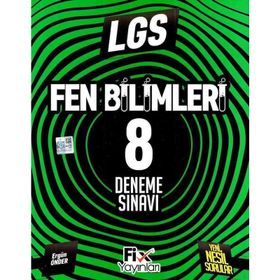 Fix Yayınları 8. Sınıf LGS Fen Bilimleri 8 Denemeleri