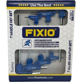 Fixio FH6107 7 Parça T Saplı 2 Uçlu Alyan Anahtar Takımı