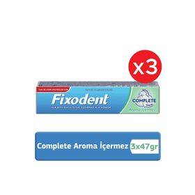 Fixodent Complete 47 gr x 3 Aroma İçermez Diş Protez Yapıştırıcı Krem