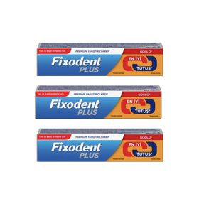 Fixodent JGF99 Plus 40 G Diş Protez 3'lü Paket Yapıştırıcı Krem