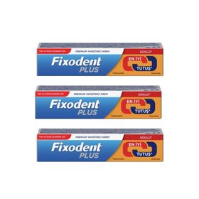 Fixodent JGF99 Plus 40 G Diş Protez 3'lü Paket Yapıştırıcı Krem
