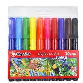 Fixpoint 10 Renk P-5365 Jumbo Keçeli Kalem