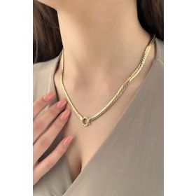 Fiyonk Kuyumculuk 14 Ayar 5.10 mm Altın İtalyan Balıksırtı Kolye