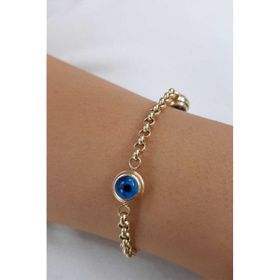 Fiyonk Kuyumculuk 14 Ayar Altın 3 Gözlü Orta Boy Doç Bileklik