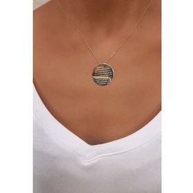 Fiyonk Kuyumculuk 14 Ayar Altın Ayetel Kürsi Yazılı Kolye