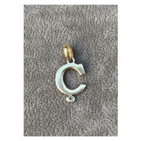 Fiyonk Kuyumculuk 14 Ayar Altın İki Boyutlu C Harfli Kolye Ucu