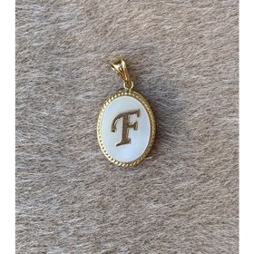 Fiyonk Kuyumculuk 14 Ayar Altın Sedef Taşlı F Harf Kolye Ucu