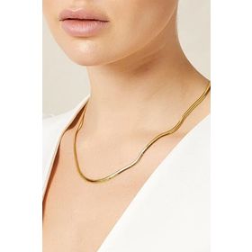 Fiyonk Kuyumculuk 14 Ayar Altın Snake Yassı Kolye