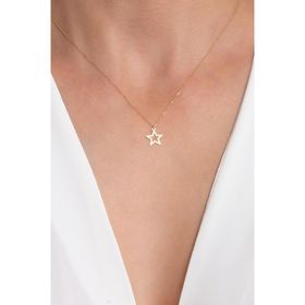 Fiyonk Kuyumculuk 14 Ayar Altın Soft Yıldız Kolye