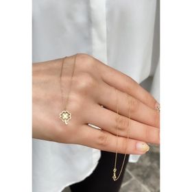 Fiyonk Kuyumculuk 14 Ayar Altın Yoncalı Soft Kolye