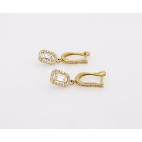 Fiyonk Kuyumculuk Ltf609e14 14 Ayar Altın Sallantılı Baget Taşlı Küpe Küpe