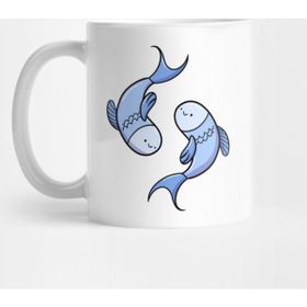 Fizello Cute Pisces Fish Zodiac Star Sign Symbol Kupa Bardak