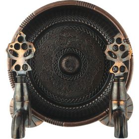 FKN Osmanlı Kahverengi Bakır Eskitme İkili Hamam Taslı Musluk