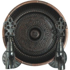FKN Osmanlı Kahverengi Bakır Eskitme İkili Hamam Taslı Musluk
