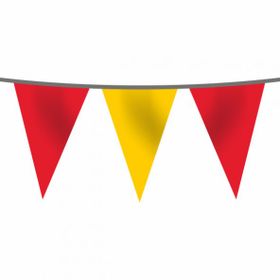 Flagturk 100 mt Sarı Kırmızı İpe Dizili Üçgen Süsleme Bayrağı