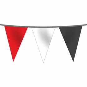 Flagturk 100 mt Üç Renkli İpe Dizili Üçgen Süsleme Bayrağı