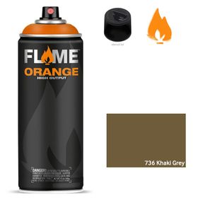 Flame 736 Khaki Grey Orange 400 ml Sprey Boya