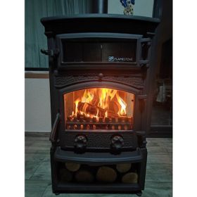 Flamestove FS-011 St Sirius Maxi 3 Camlı Kuzineli Odunluklu Döküm Soba