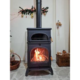 Flamestove FS-023 Modena Oven Tek Camlı Kuzineli Döküm Soba