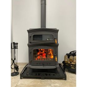 Flamestove FS-033 Altara Premium Tek Camlı Kuzineli Döküm Soba