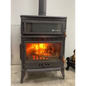 Flamestove FS-044 Retro Dik Tek Camlı Kuzineli Döküm Soba