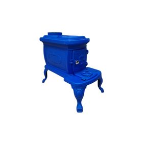 Flamestove FS-059 Mavi Nostalji Camsız Mini Döküm Soba