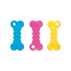 Flamingo 10 cm Karışık Renkli S Tırtıklı Kemik Köpek Ödül Oyuncağı