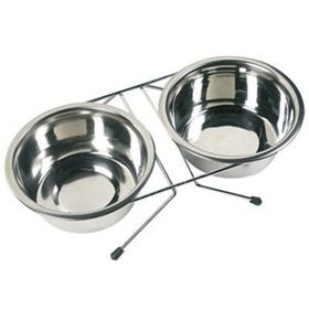Flamingo 11 cm Duo Dinner İkili Çelik Köpek Mama Kabı