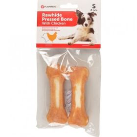 Flamingo 120 gr 10 cm 2'li Tavuk Kaplı Kemik Köpek Ödül Maması