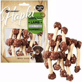 Flamingo 150 gr Hapki Kuzu Eti ve Pirinçli Dambıl Şeklinde Köpek Ödül Maması