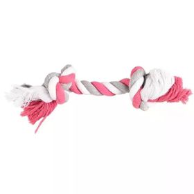 Flamingo 22 cm Pembe Gri 2 Düğümlü Diş İpi Köpek Oyuncağı