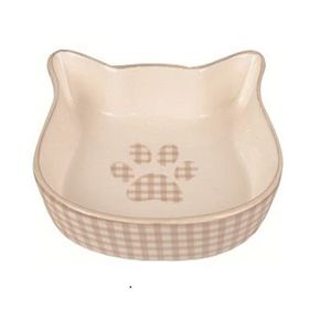 Flamingo 220 ml 12.5 cm Mylo Seramik Kedi Şekilli Köpek Mama Kabı