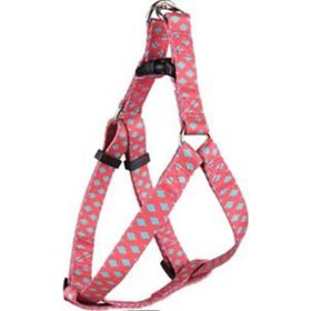 Flamingo 30-40 cm Pembe/Yeşil Üçgen Sue Köpek Göğüs Tasması