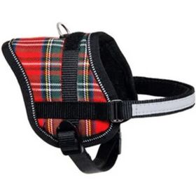 Flamingo 36-46 cm Arası Olan Köpeklere Ekose Gövdesi Küçük Köpek Göğüs Tasması