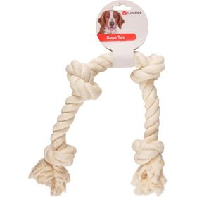 Flamingo 4 Düğümlü 60 cm Bej Köpek Diş İpi