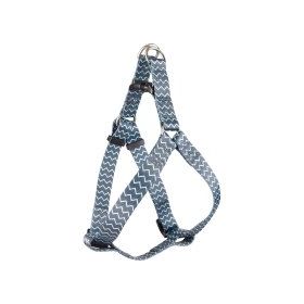 Flamingo 45-60 cm 20 mm Gri Çizgi Desenli Köpek Göğüs Tasması