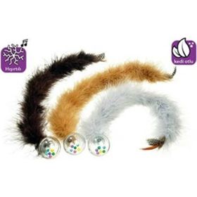 Flamingo 45 cm Kuyruklu Çıngıraklı Top Kedi Oyuncak