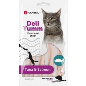 Flamingo 5x14 gr Deli Yumm Fresh Ton Balıklı ve Somonlu Likit Kedi Ödülü
